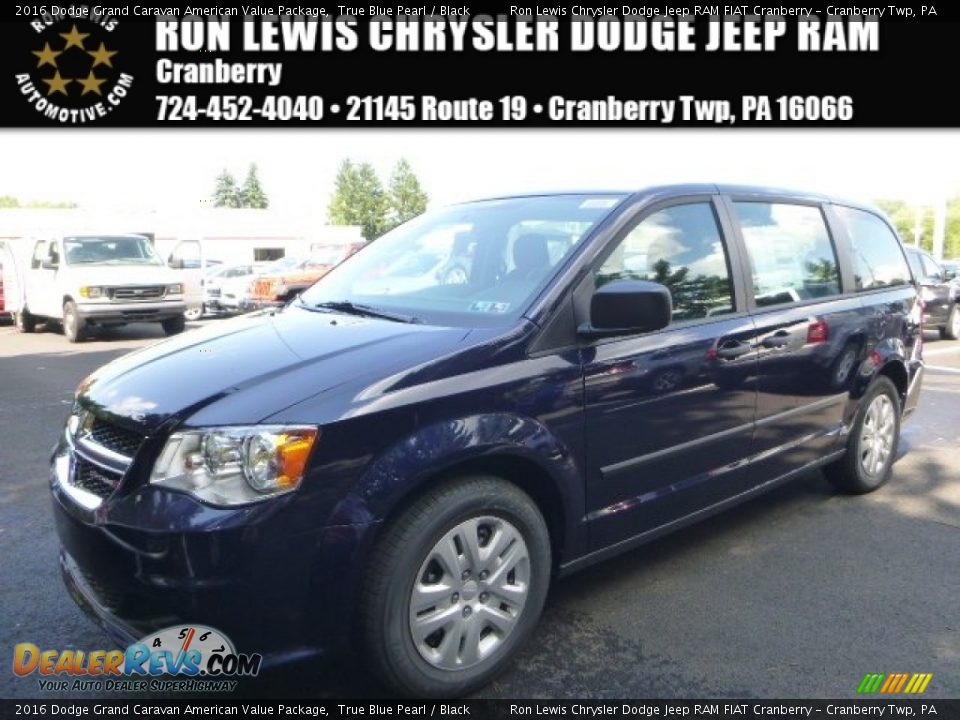 2016 Dodge Grand Caravan American Value Package True Blue Pearl / Black Photo #1