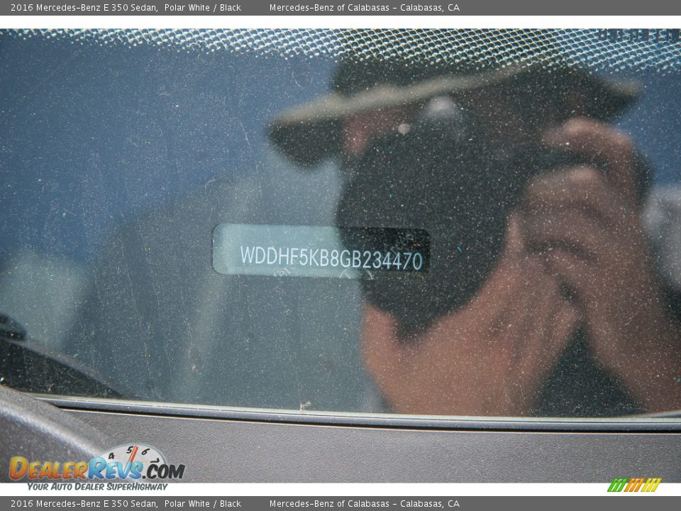 2016 Mercedes-Benz E 350 Sedan Polar White / Black Photo #13