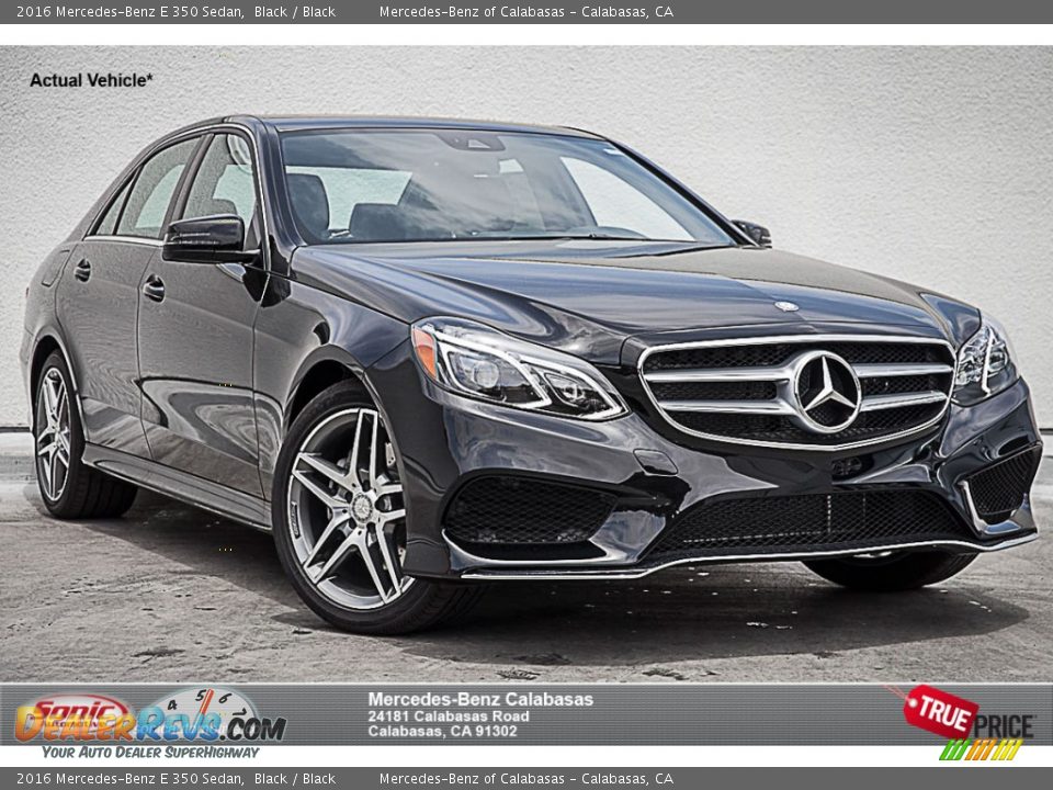 2016 Mercedes-Benz E 350 Sedan Black / Black Photo #1