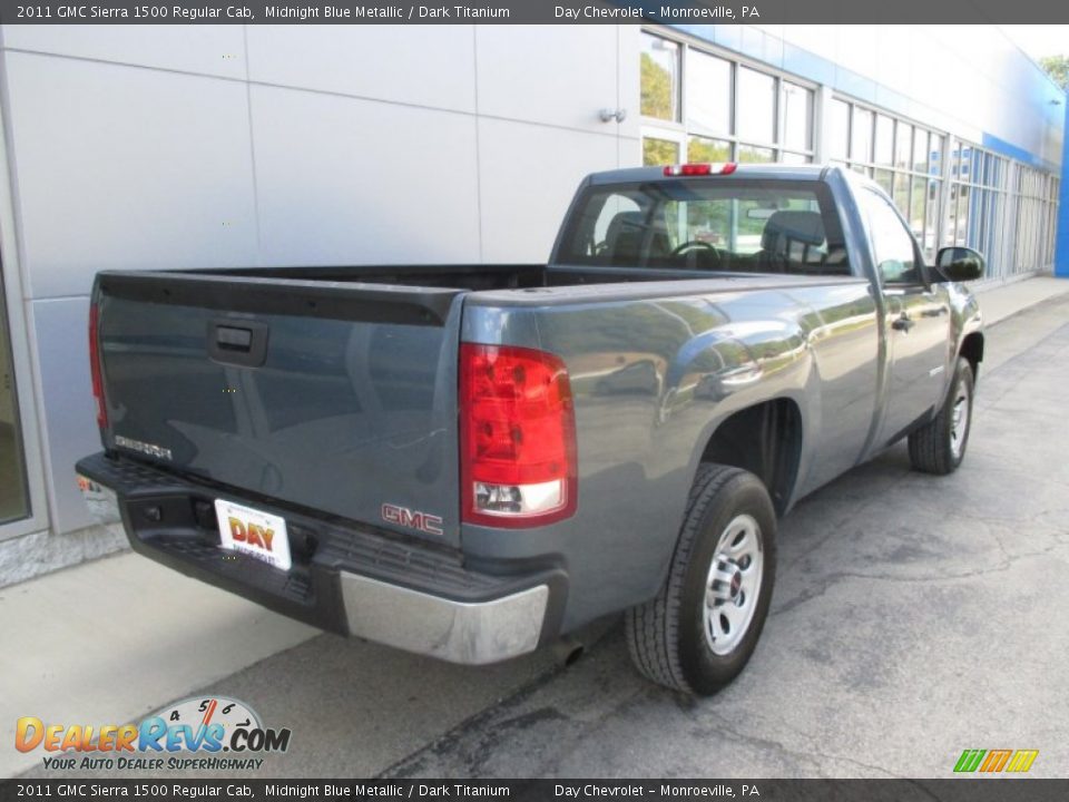 2011 GMC Sierra 1500 Regular Cab Midnight Blue Metallic / Dark Titanium Photo #4