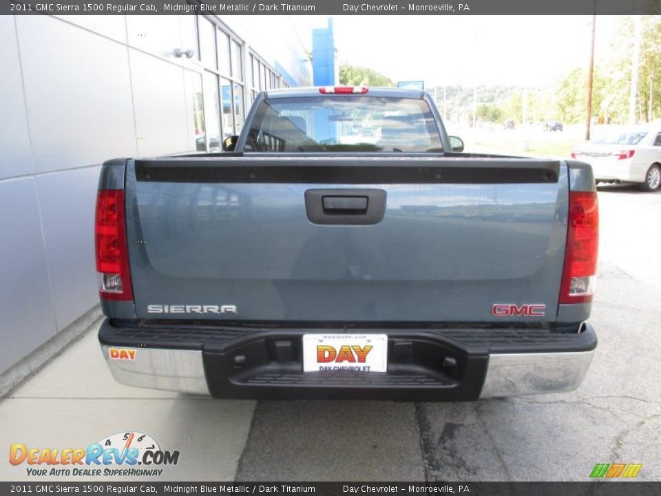 2011 GMC Sierra 1500 Regular Cab Midnight Blue Metallic / Dark Titanium Photo #5
