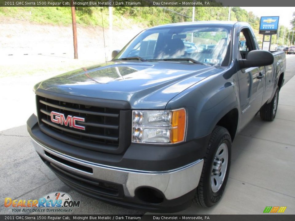 2011 GMC Sierra 1500 Regular Cab Midnight Blue Metallic / Dark Titanium Photo #10