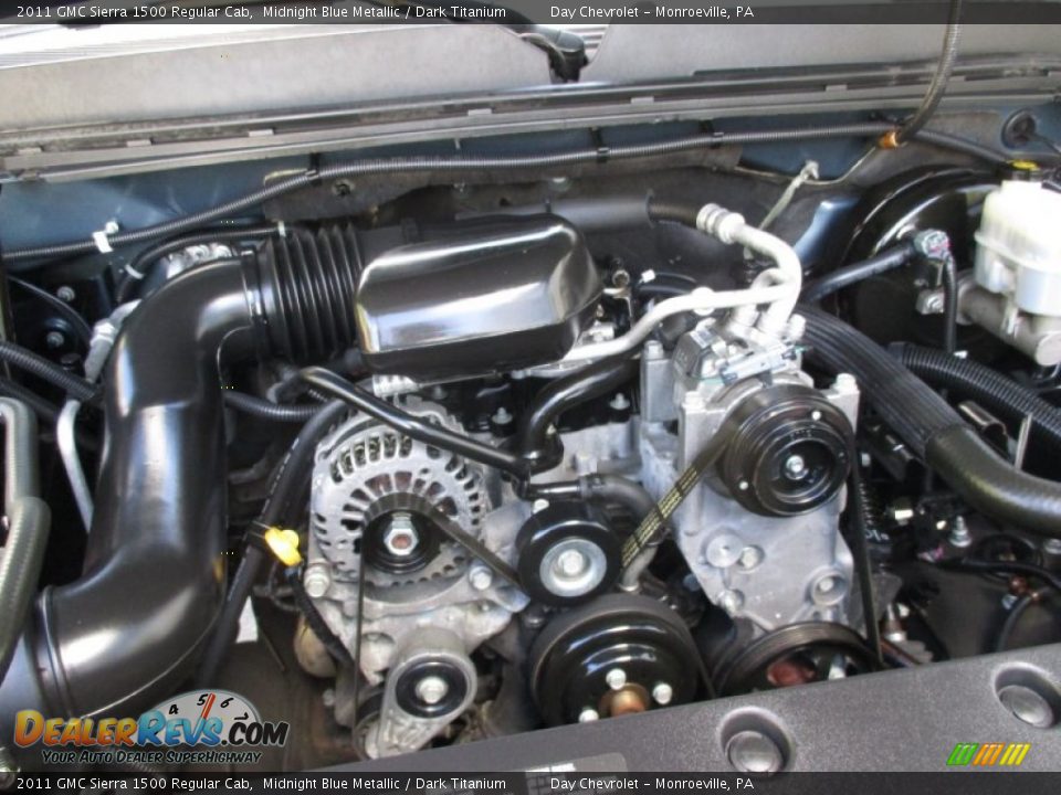2011 GMC Sierra 1500 Regular Cab Midnight Blue Metallic / Dark Titanium Photo #15