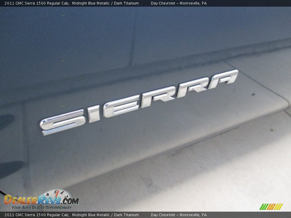 2011 GMC Sierra 1500 Regular Cab Midnight Blue Metallic / Dark Titanium Photo #16