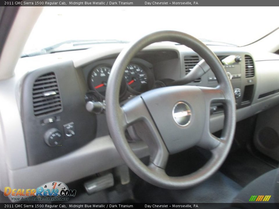 2011 GMC Sierra 1500 Regular Cab Midnight Blue Metallic / Dark Titanium Photo #22
