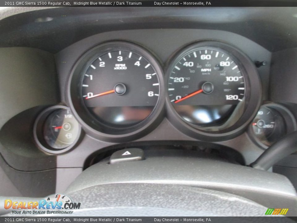 2011 GMC Sierra 1500 Regular Cab Midnight Blue Metallic / Dark Titanium Photo #30