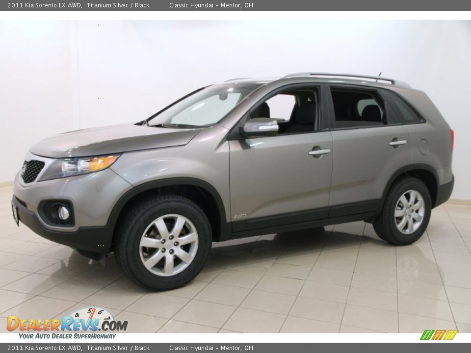 2011 Kia Sorento LX AWD Titanium Silver / Black Photo #3