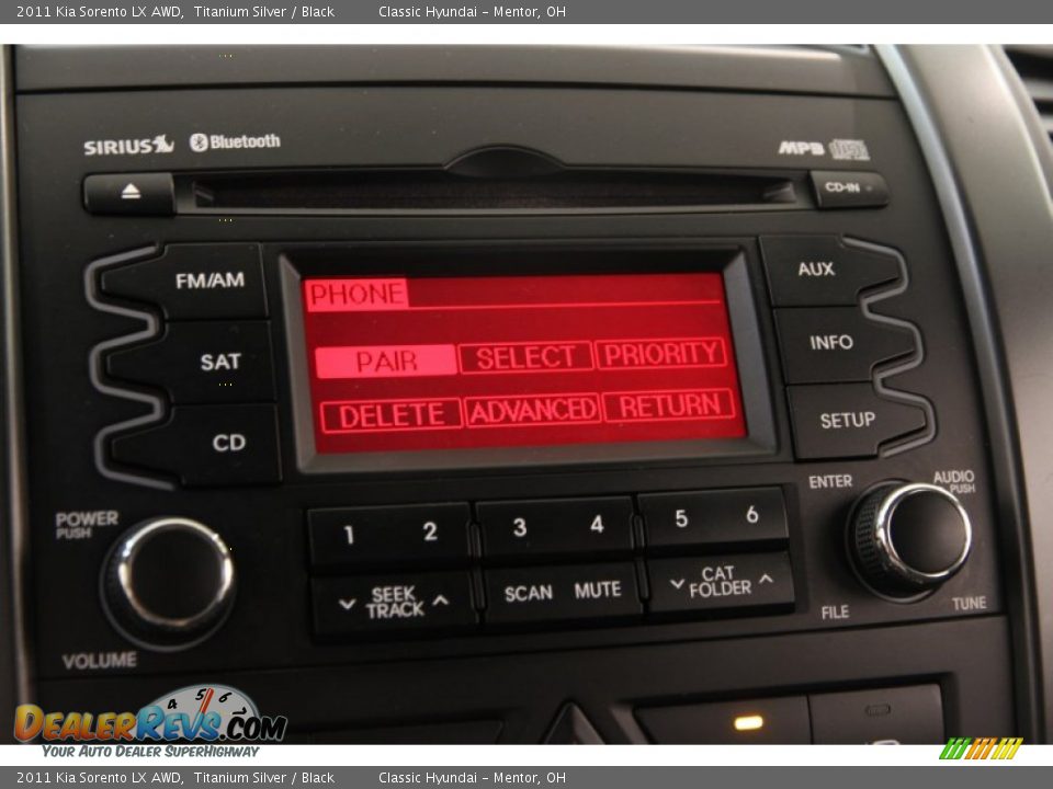 2011 Kia Sorento LX AWD Titanium Silver / Black Photo #9