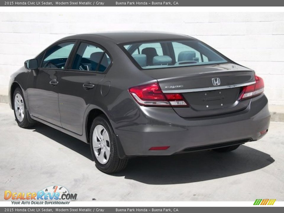 2015 Honda Civic LX Sedan Modern Steel Metallic / Gray Photo #2