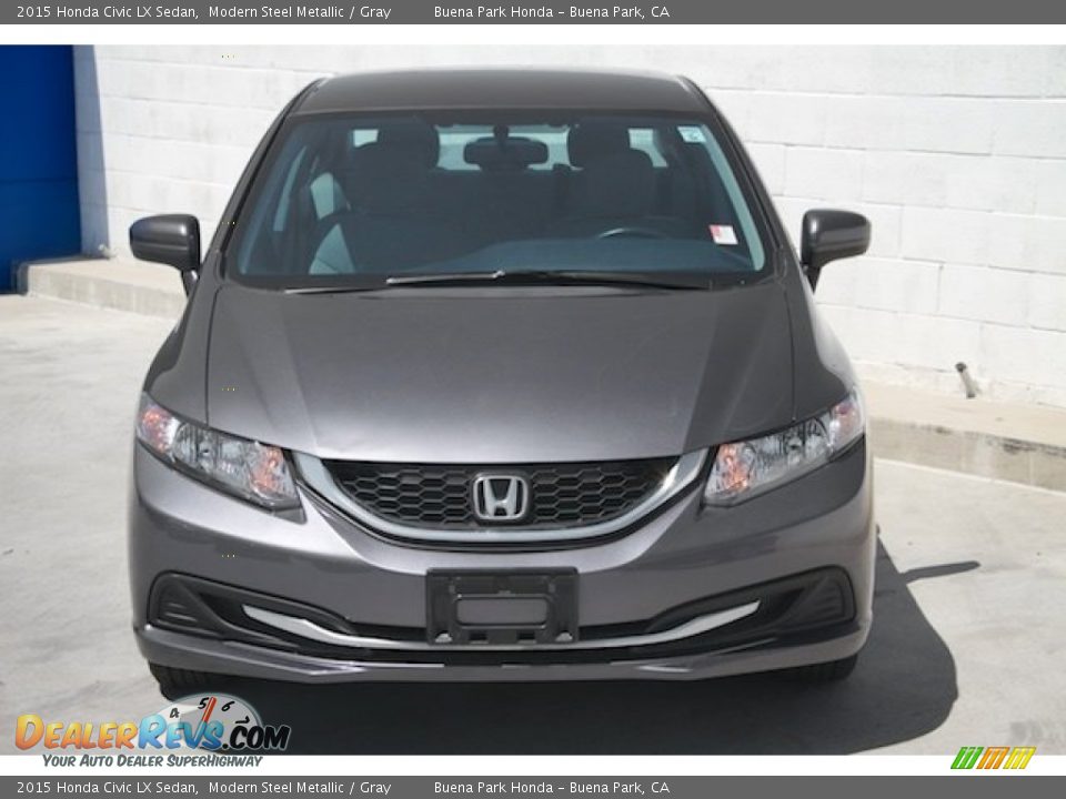 2015 Honda Civic LX Sedan Modern Steel Metallic / Gray Photo #7