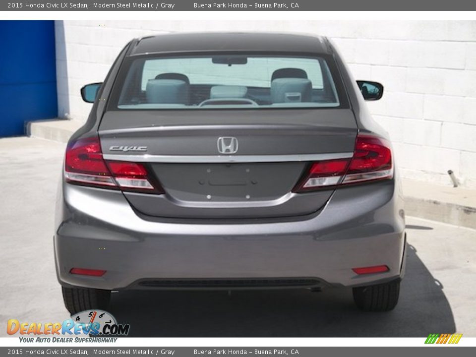 2015 Honda Civic LX Sedan Modern Steel Metallic / Gray Photo #9