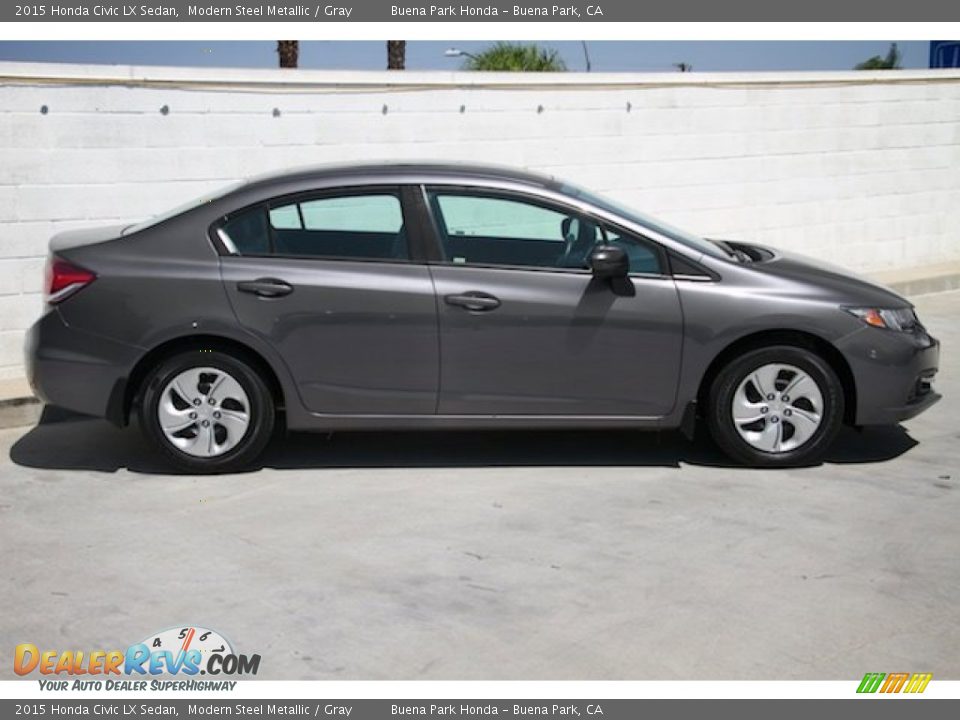 2015 Honda Civic LX Sedan Modern Steel Metallic / Gray Photo #10