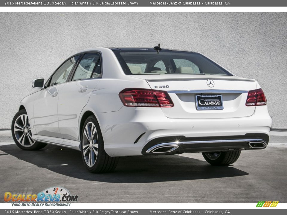 2016 Mercedes-Benz E 350 Sedan Polar White / Silk Beige/Espresso Brown Photo #3