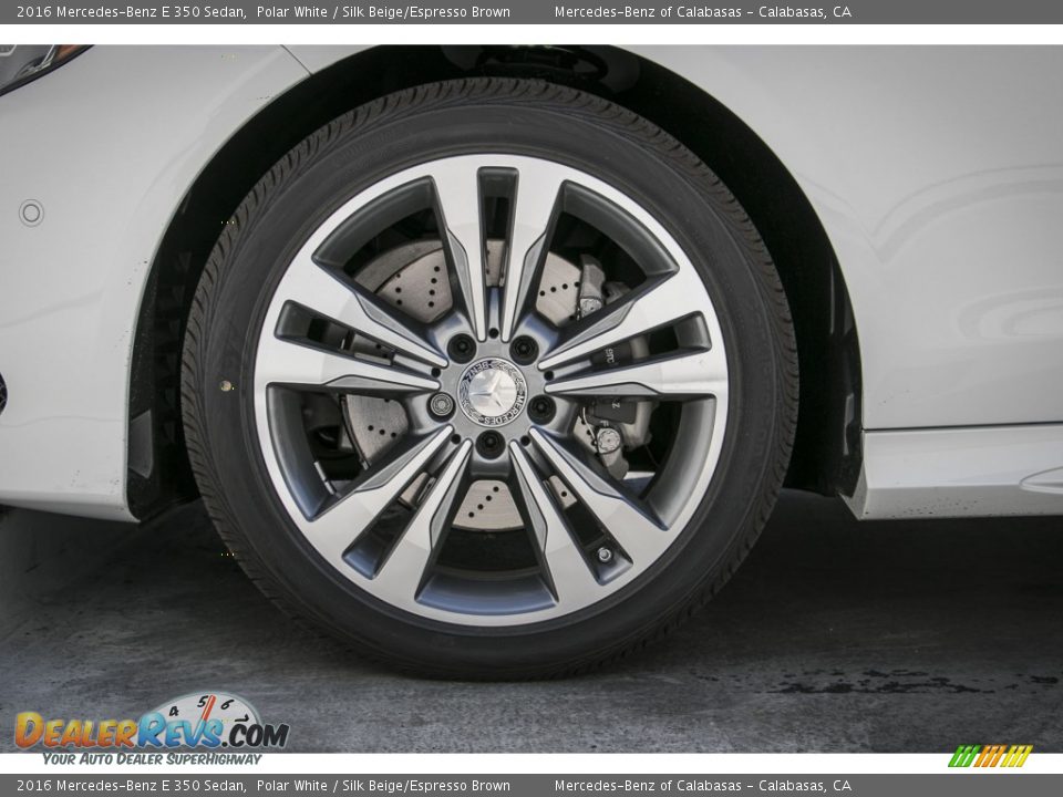 2016 Mercedes-Benz E 350 Sedan Polar White / Silk Beige/Espresso Brown Photo #8