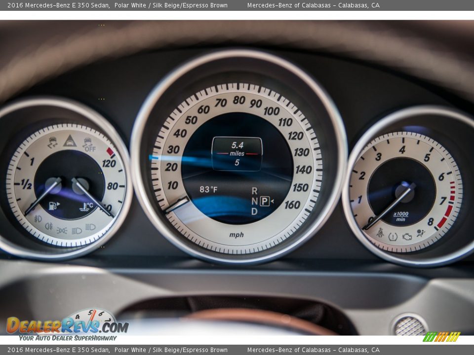 2016 Mercedes-Benz E 350 Sedan Polar White / Silk Beige/Espresso Brown Photo #10