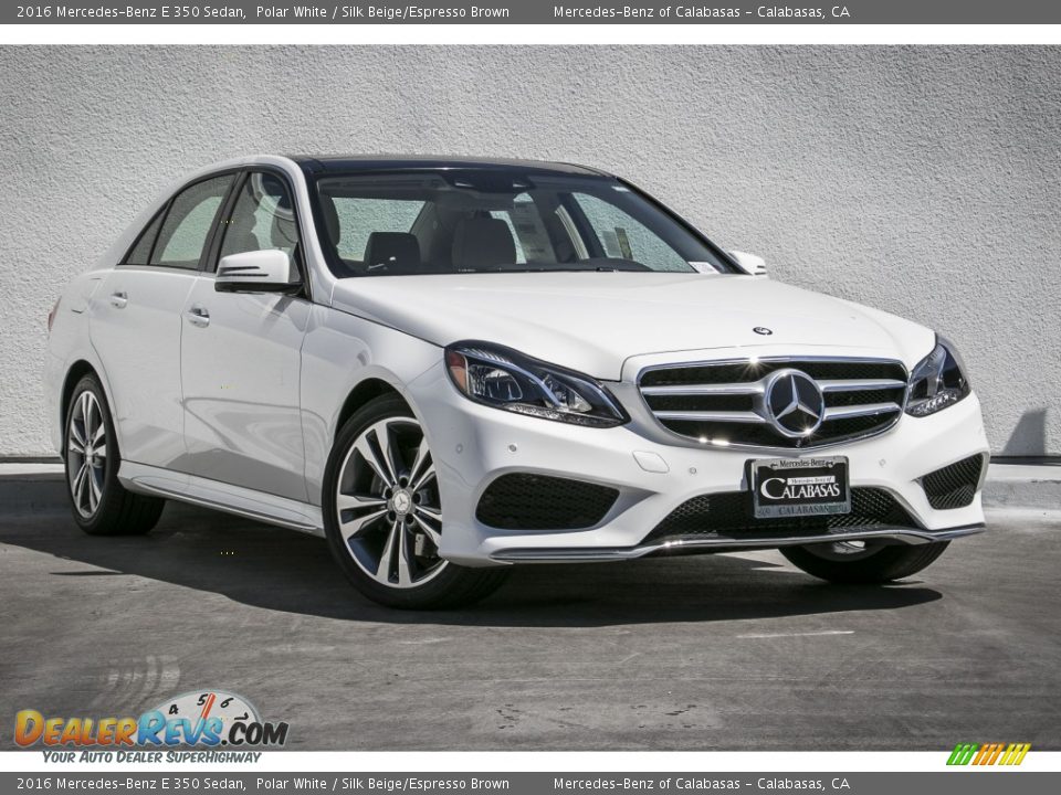 2016 Mercedes-Benz E 350 Sedan Polar White / Silk Beige/Espresso Brown Photo #12