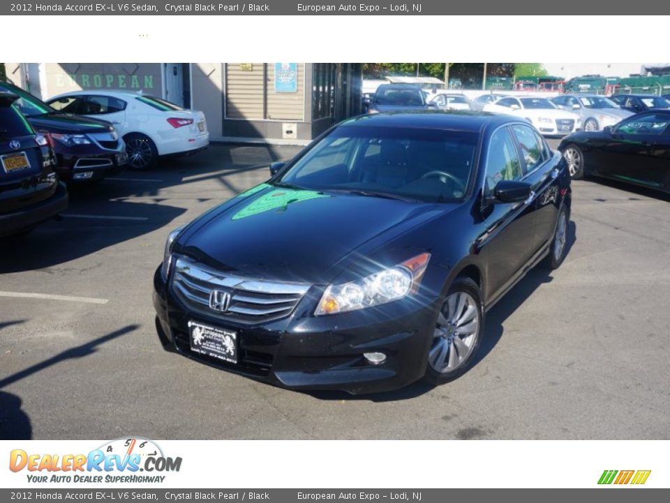 2012 Honda Accord EX-L V6 Sedan Crystal Black Pearl / Black Photo #1