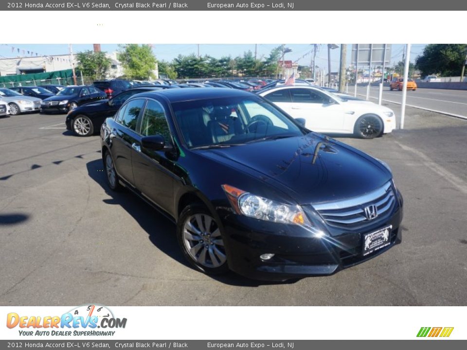 2012 Honda Accord EX-L V6 Sedan Crystal Black Pearl / Black Photo #2