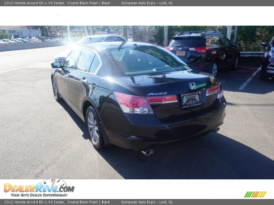 2012 Honda Accord EX-L V6 Sedan Crystal Black Pearl / Black Photo #3