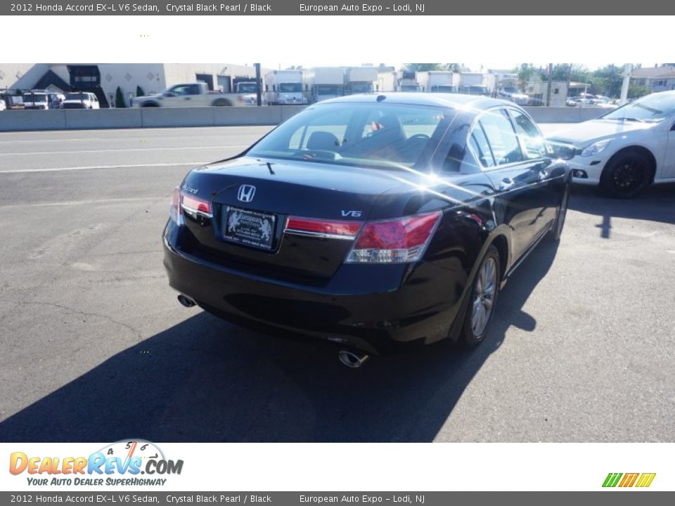 2012 Honda Accord EX-L V6 Sedan Crystal Black Pearl / Black Photo #4