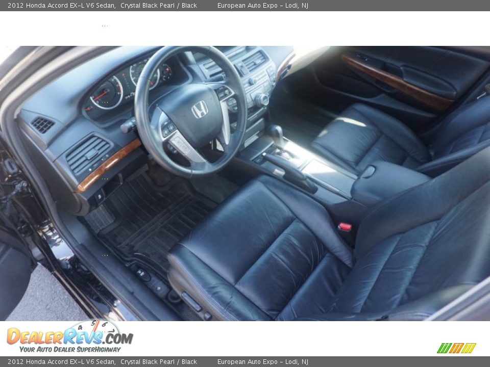 2012 Honda Accord EX-L V6 Sedan Crystal Black Pearl / Black Photo #5