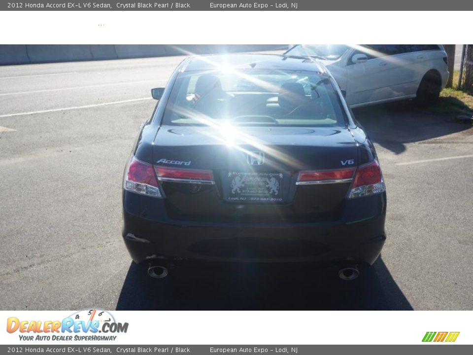 2012 Honda Accord EX-L V6 Sedan Crystal Black Pearl / Black Photo #15
