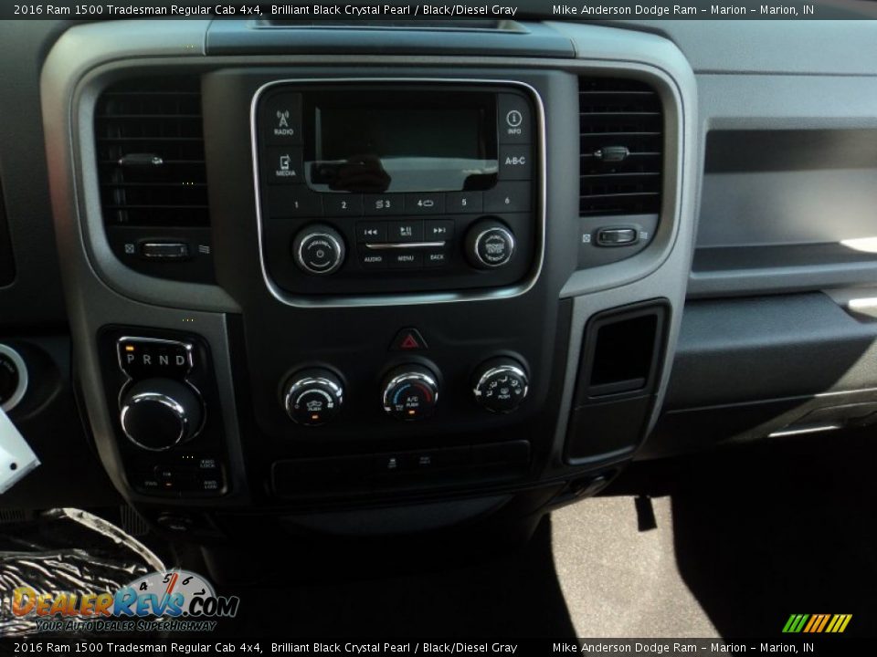 2016 Ram 1500 Tradesman Regular Cab 4x4 Brilliant Black Crystal Pearl / Black/Diesel Gray Photo #6