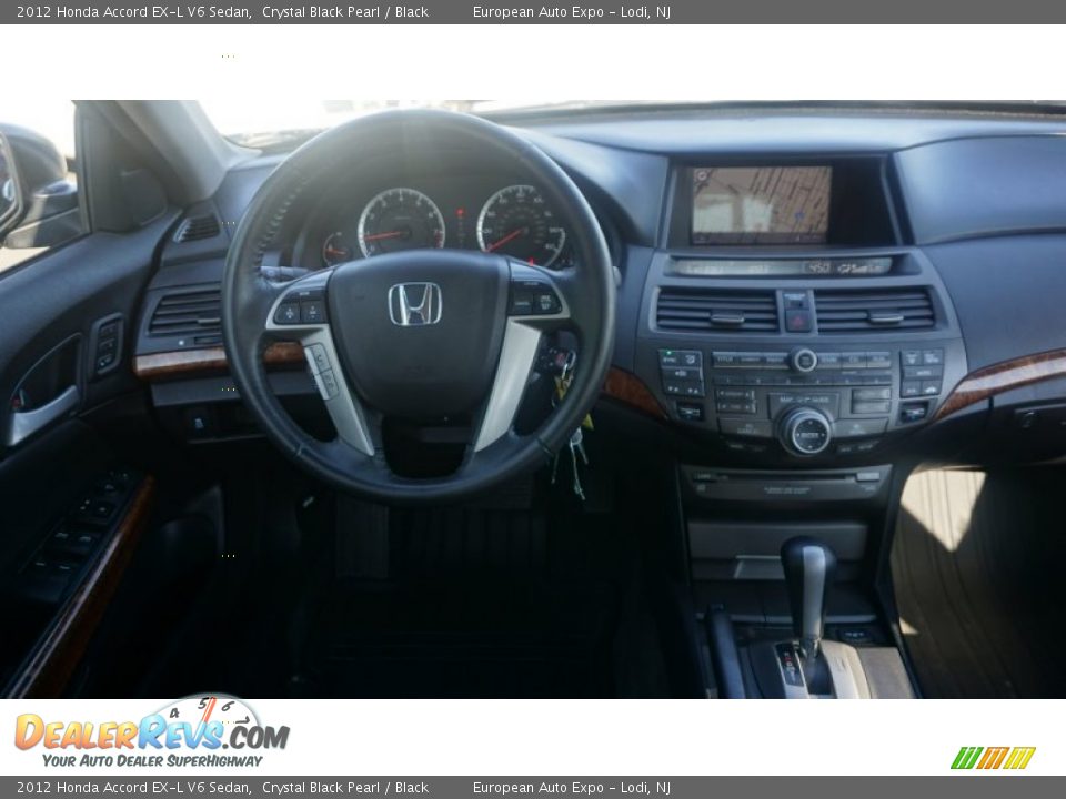 2012 Honda Accord EX-L V6 Sedan Crystal Black Pearl / Black Photo #22