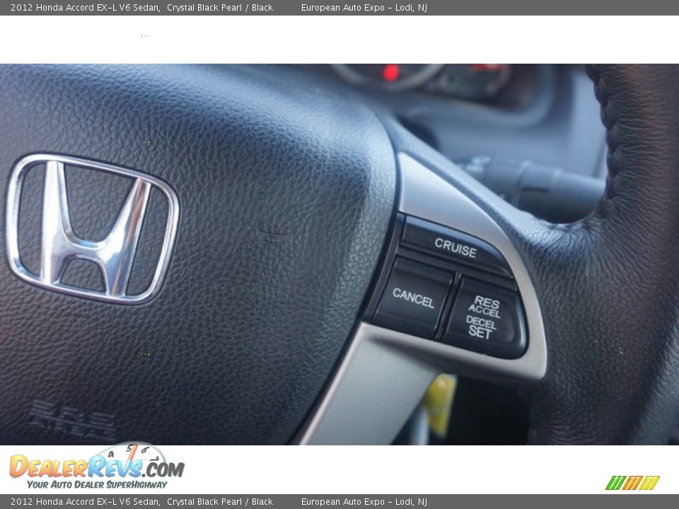 2012 Honda Accord EX-L V6 Sedan Crystal Black Pearl / Black Photo #23