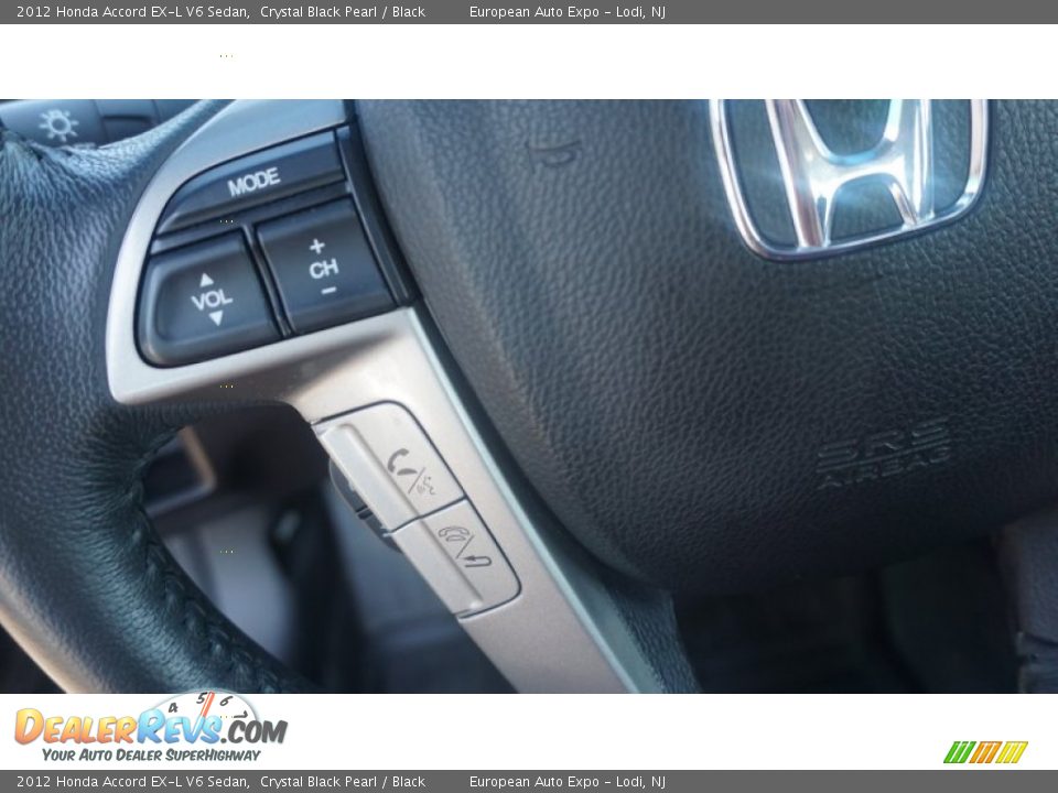 2012 Honda Accord EX-L V6 Sedan Crystal Black Pearl / Black Photo #24