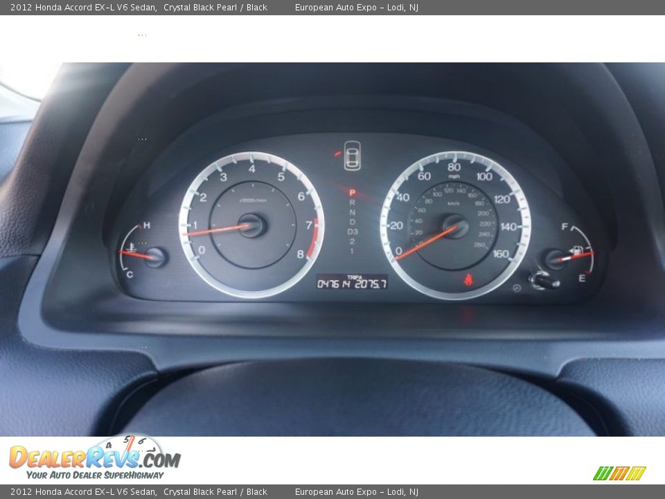 2012 Honda Accord EX-L V6 Sedan Crystal Black Pearl / Black Photo #25