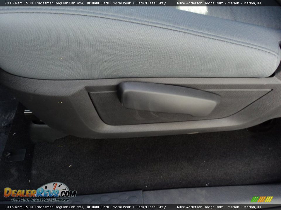 2016 Ram 1500 Tradesman Regular Cab 4x4 Brilliant Black Crystal Pearl / Black/Diesel Gray Photo #13