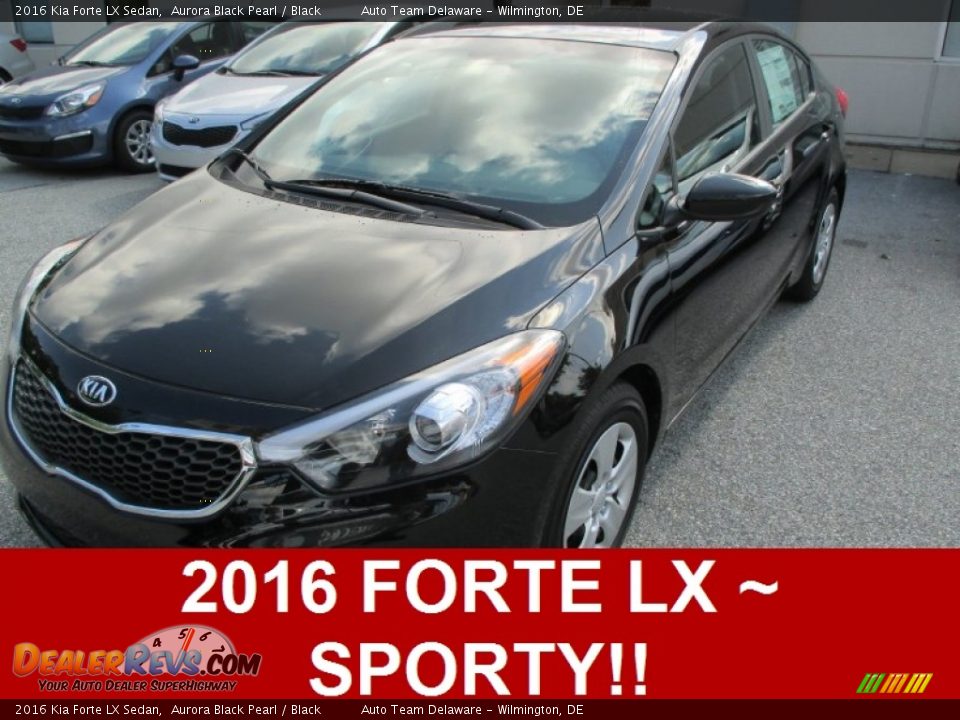 2016 Kia Forte LX Sedan Aurora Black Pearl / Black Photo #1