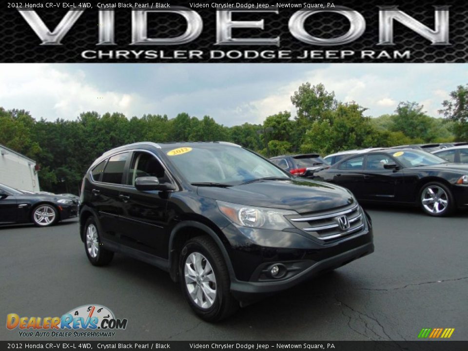 2012 Honda CR-V EX-L 4WD Crystal Black Pearl / Black Photo #1