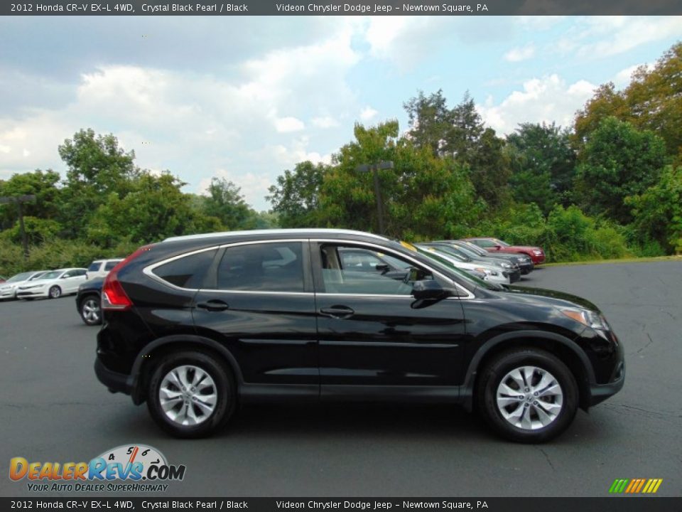 2012 Honda CR-V EX-L 4WD Crystal Black Pearl / Black Photo #2