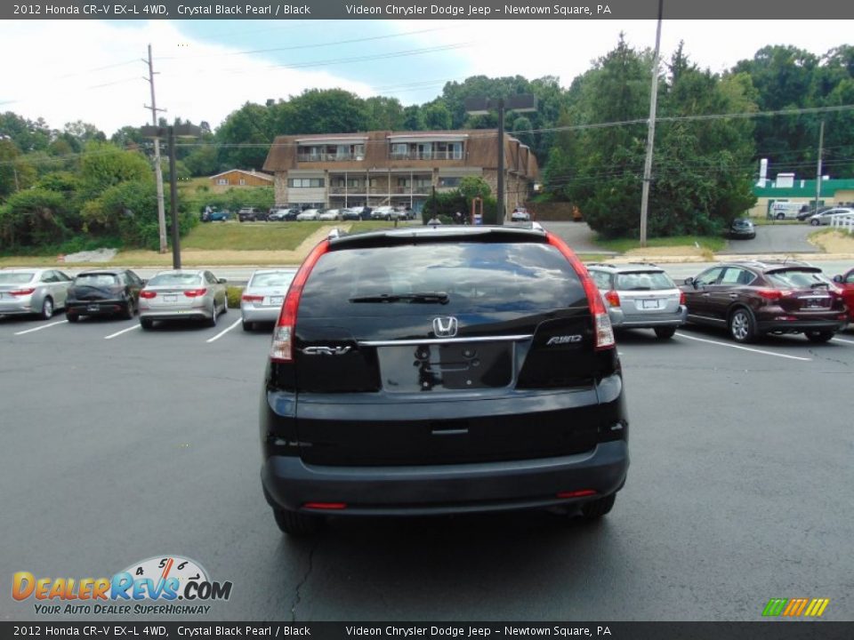 2012 Honda CR-V EX-L 4WD Crystal Black Pearl / Black Photo #4