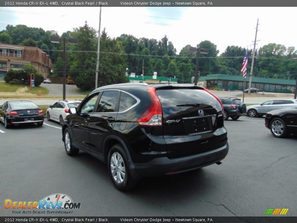 2012 Honda CR-V EX-L 4WD Crystal Black Pearl / Black Photo #5