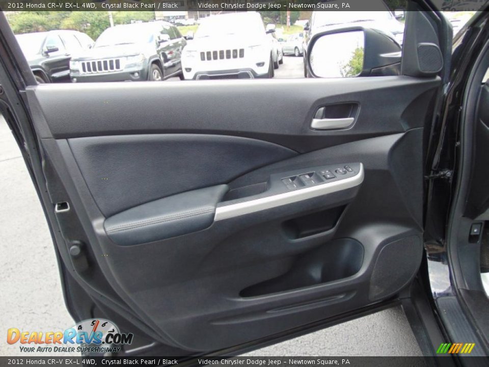 2012 Honda CR-V EX-L 4WD Crystal Black Pearl / Black Photo #14