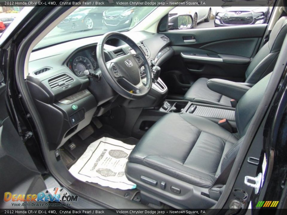 2012 Honda CR-V EX-L 4WD Crystal Black Pearl / Black Photo #15