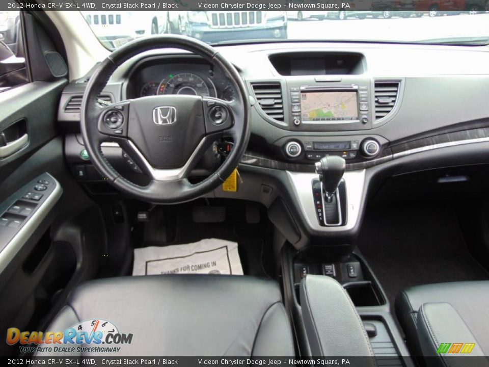 2012 Honda CR-V EX-L 4WD Crystal Black Pearl / Black Photo #17