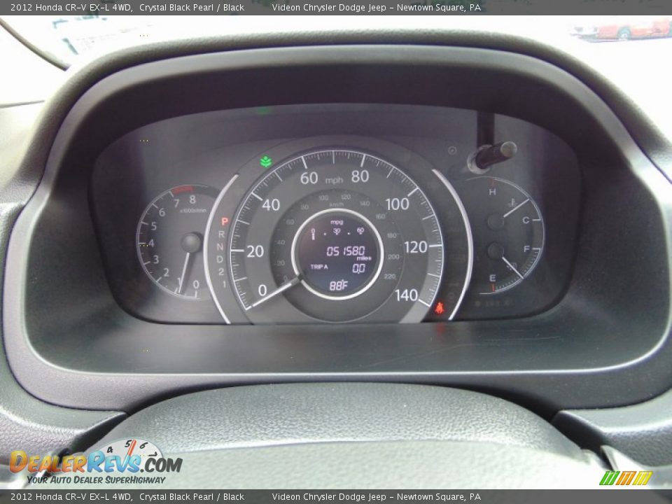 2012 Honda CR-V EX-L 4WD Crystal Black Pearl / Black Photo #29