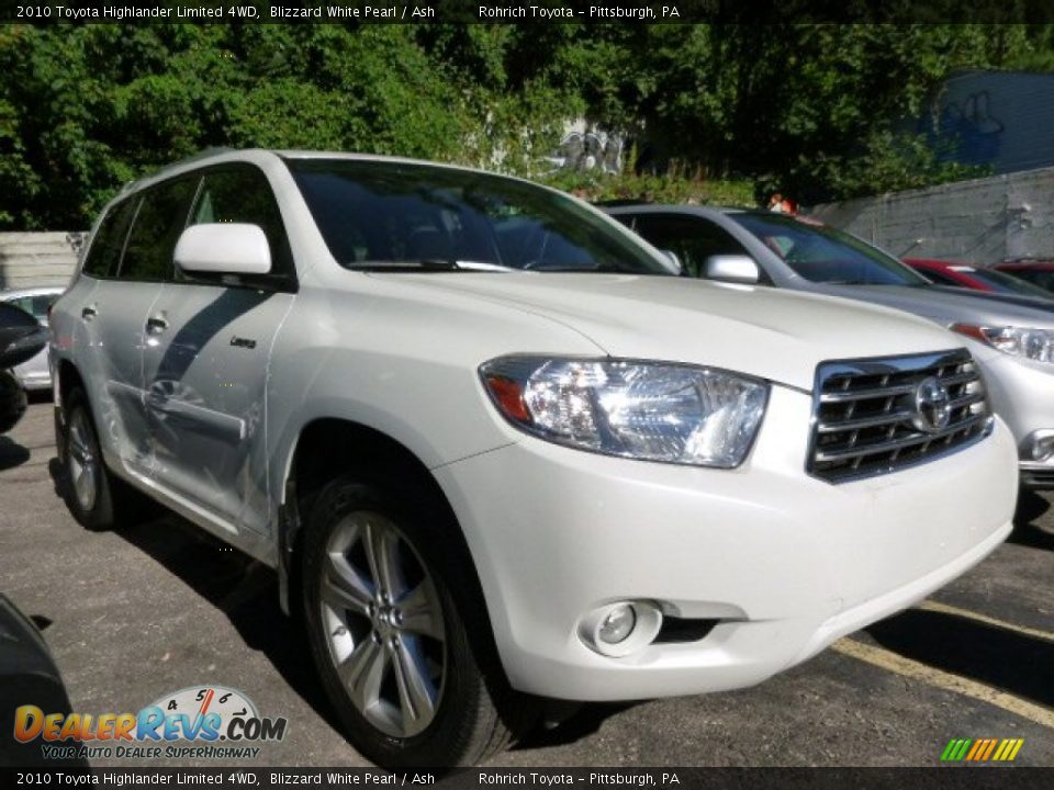 2010 Toyota Highlander Limited 4WD Blizzard White Pearl / Ash Photo #1