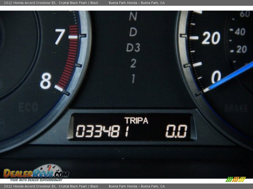 2012 Honda Accord Crosstour EX Crystal Black Pearl / Black Photo #6