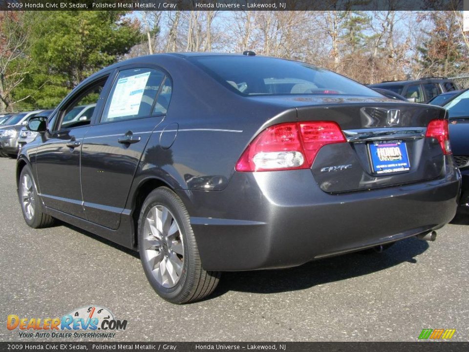 2009 Honda Civic EX Sedan Polished Metal Metallic / Gray Photo #4