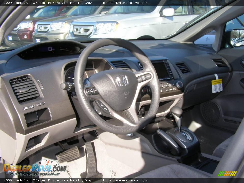 2009 Honda Civic EX Sedan Polished Metal Metallic / Gray Photo #7