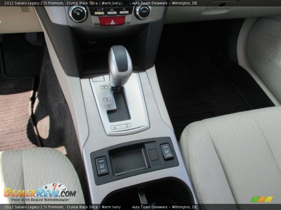 2012 Subaru Legacy 2.5i Premium Crystal Black Silica / Warm Ivory Photo #13