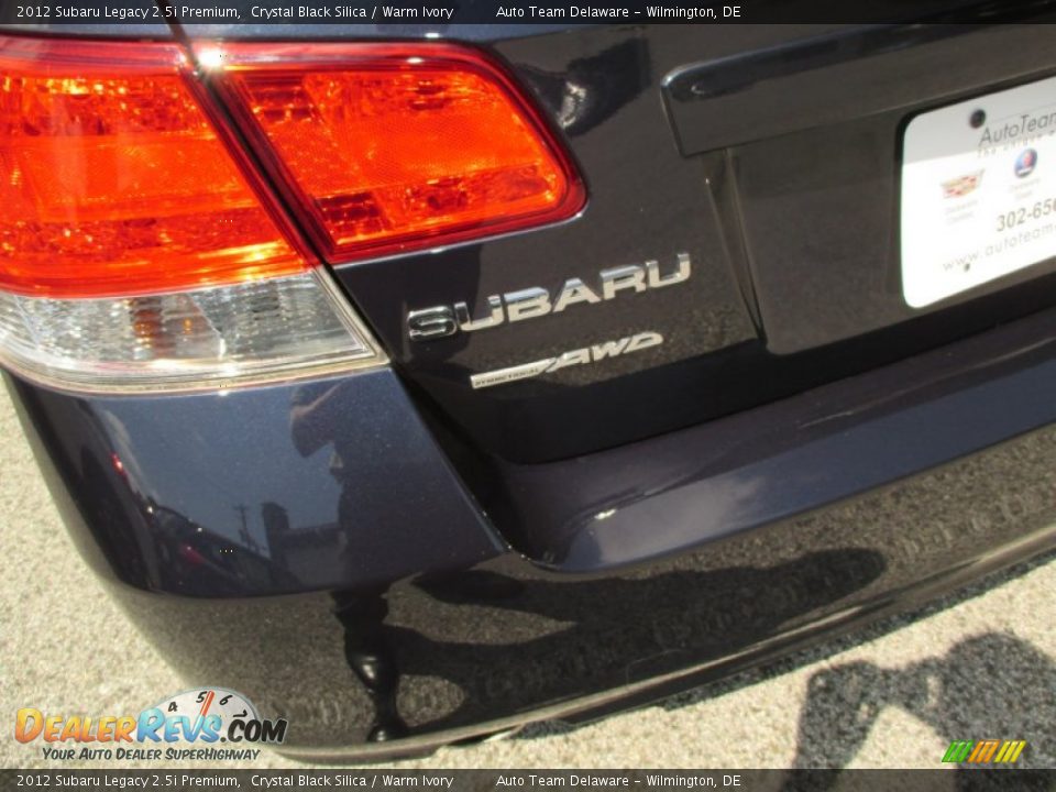 2012 Subaru Legacy 2.5i Premium Crystal Black Silica / Warm Ivory Photo #27