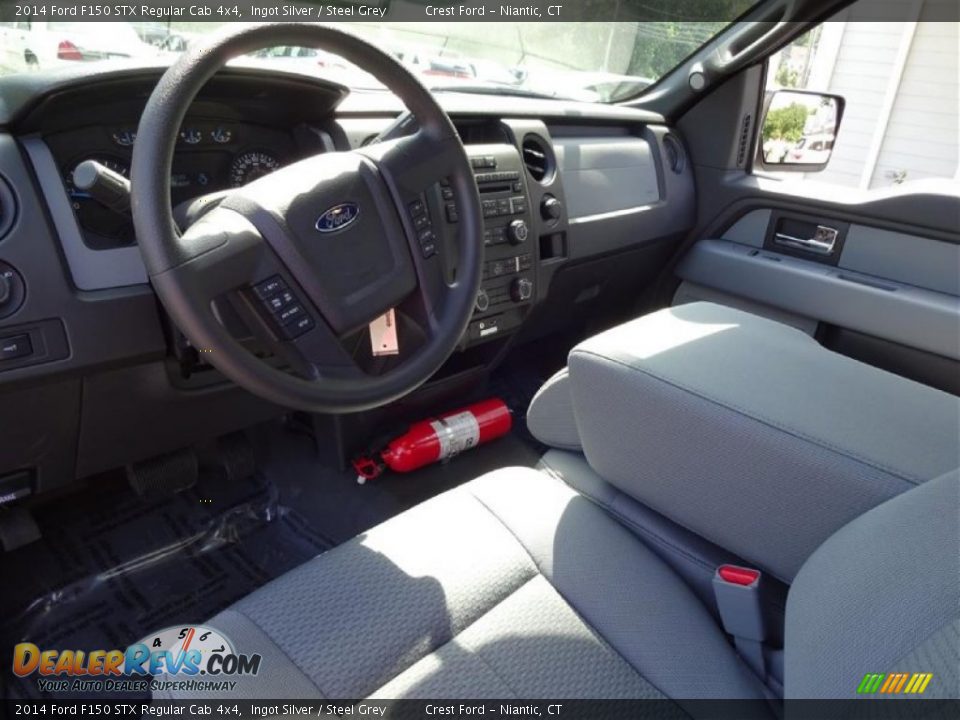 Steel Grey Interior - 2014 Ford F150 STX Regular Cab 4x4 Photo #10
