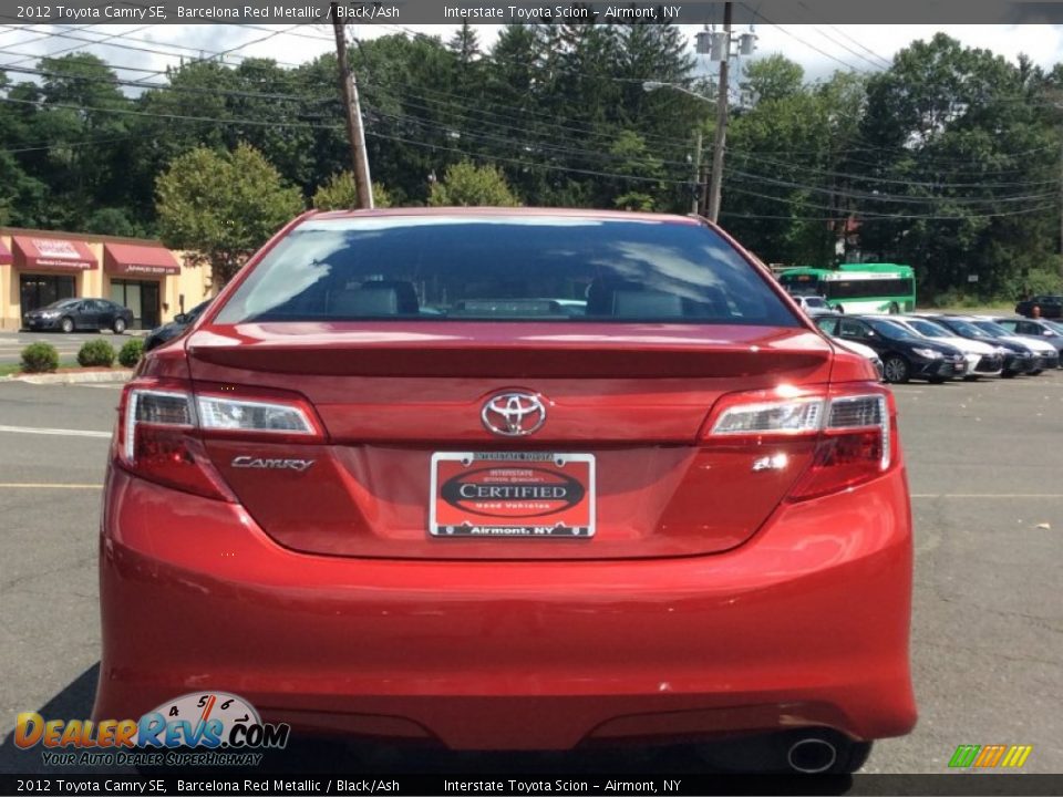 2012 Toyota Camry SE Barcelona Red Metallic / Black/Ash Photo #5