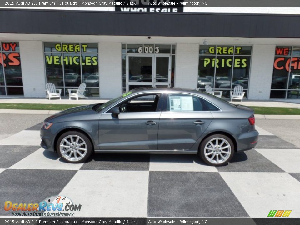2015 Audi A3 2.0 Premium Plus quattro Monsoon Gray Metallic / Black Photo #1